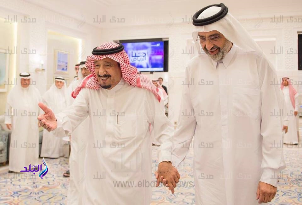 استقبال الملك سلمان الشيخ عبد الله بن على