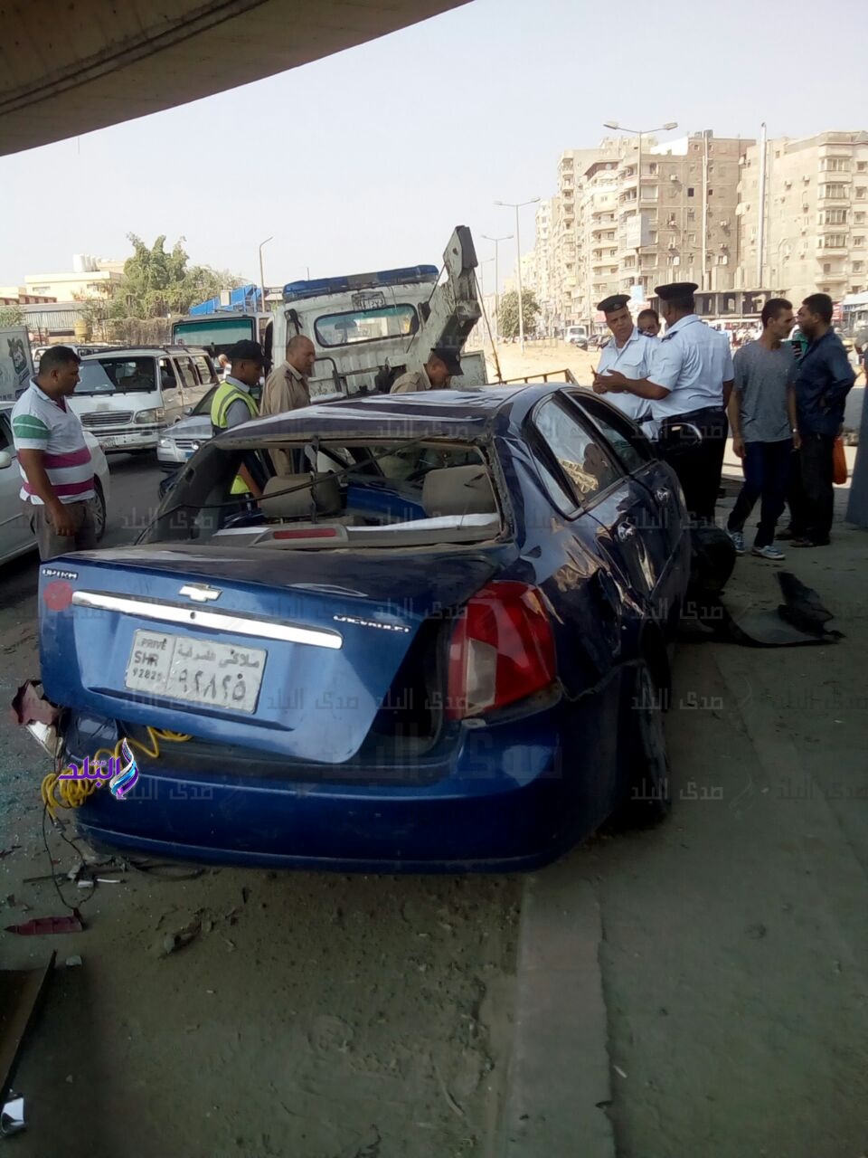 سقوط سيارة من أعلى كوبرى سقوط سيارة من أعلى كوبرى