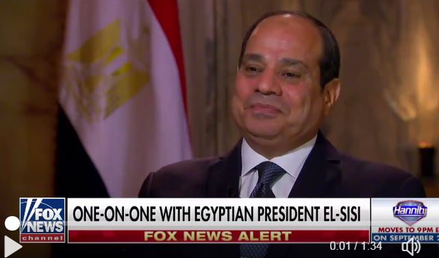 السيسي خلال المقابلة