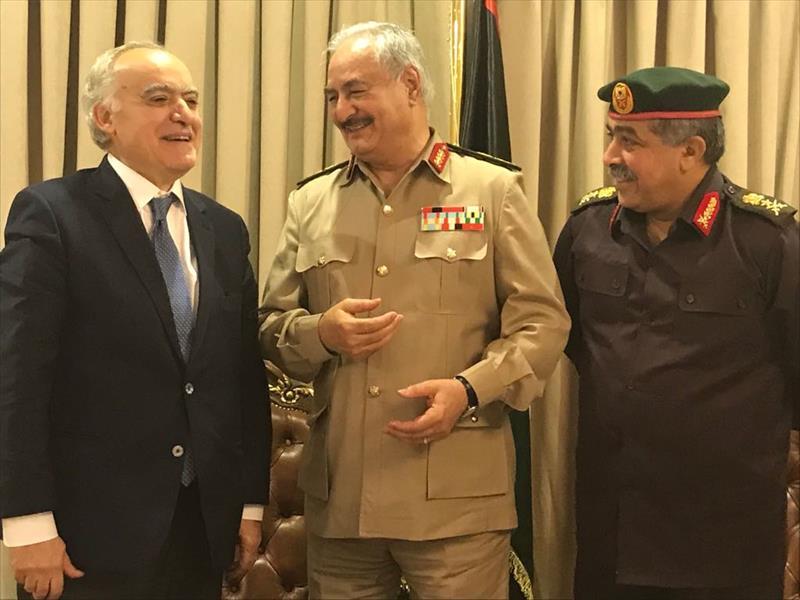  اجتماع المبعوث الأممي غسان سلامة بالمشير خليفة بحفتر