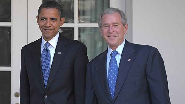 بوش واوباما 