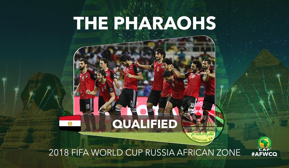 الكاف : مبروووك .. مصر إلى كأس العالم 2018 الكاف : مبروووك .. مصر إلى كأس العالم 2018
