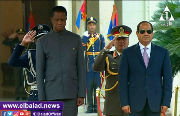  الرئيس عبد الفتاح السيسى، نظيره الزامبى إدجار شاجوا لونجو