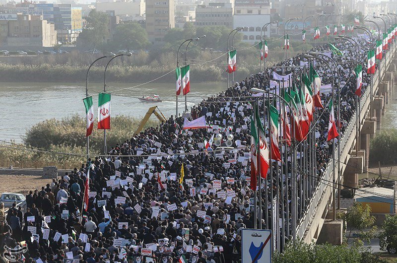 جانب من الاحتجاجات الإيرانية جانب من الاحتجاجات الإيرانية