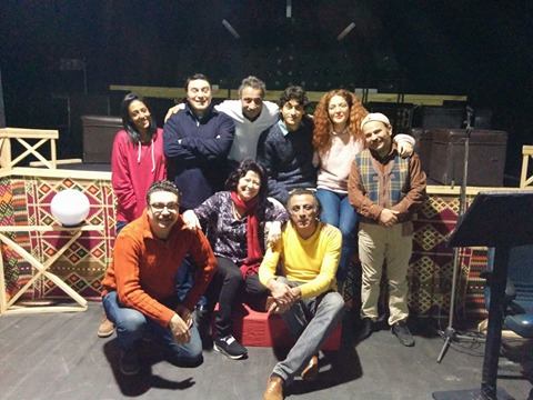 بروفات مسرحية شباك مكسور 