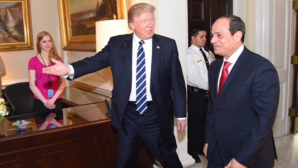 الرئيس عبدالفتاح السيسي ونظيره الأمريكى ترامب