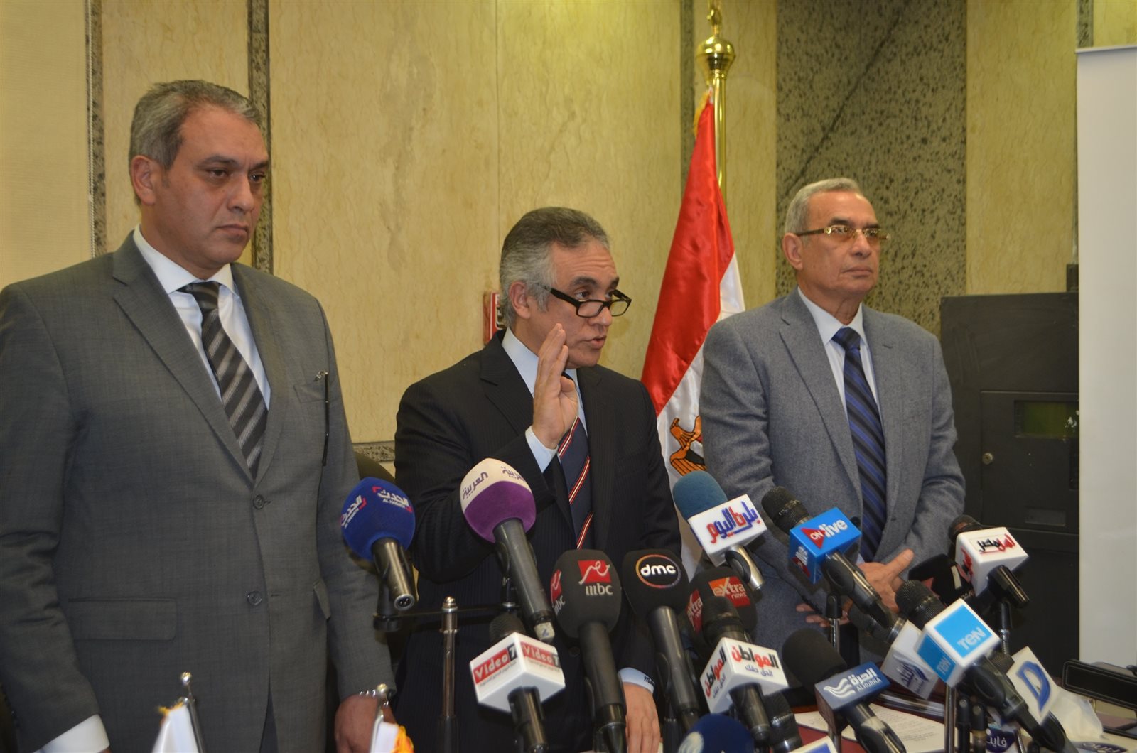 صورة من مؤتمر الهيئة الوطنية للانتخابات 