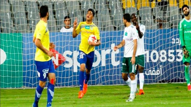 مصطفي محمد لاعب الزمالك المعار لطنطا