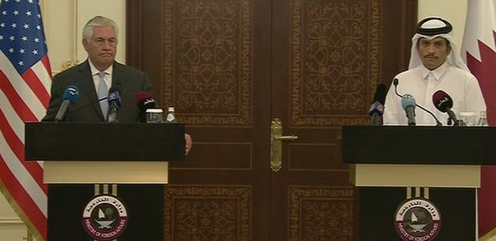 وزير الخارجية الأمريكي والقطري وزير الخارجية الأمريكي والقطري