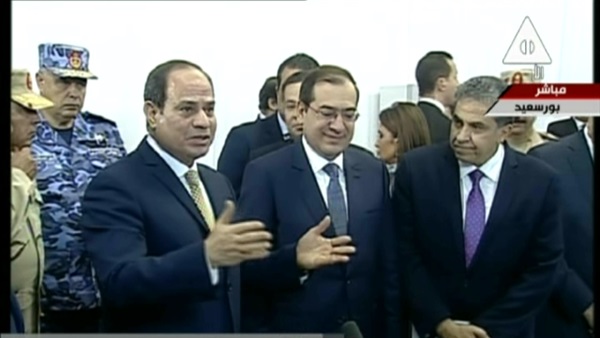 الرئيس السيسى خلال افتتاح حقل ظهر 