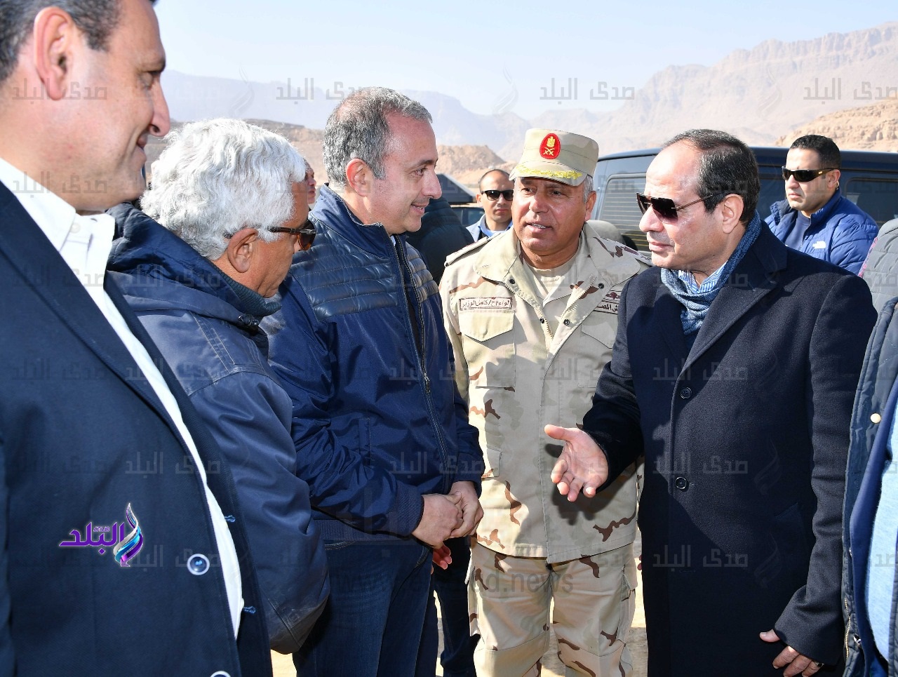 الرئيس السيسي خلال زيارة المشروع الرئيس السيسي خلال زيارة المشروع