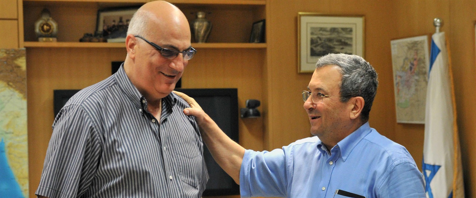 دافيد ميدان مع إيهود باراك