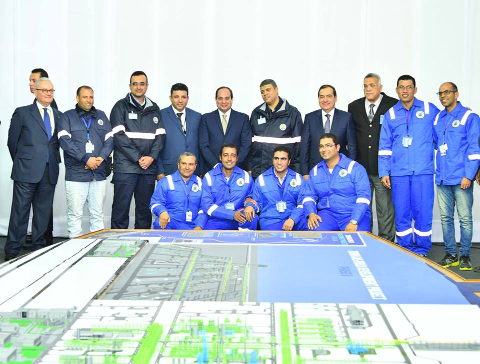 الرئيس عبدالفتاح السيسى خلال افتتاح حقل ظهر الرئيس عبدالفتاح السيسى خلال افتتاح حقل ظهر