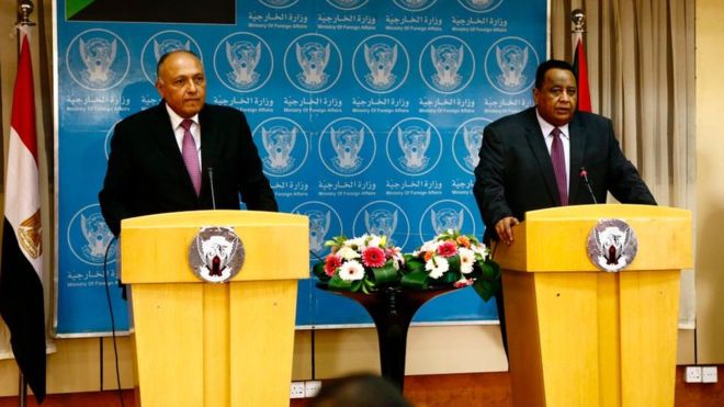 وزيرا خارجية مصر والسودان 