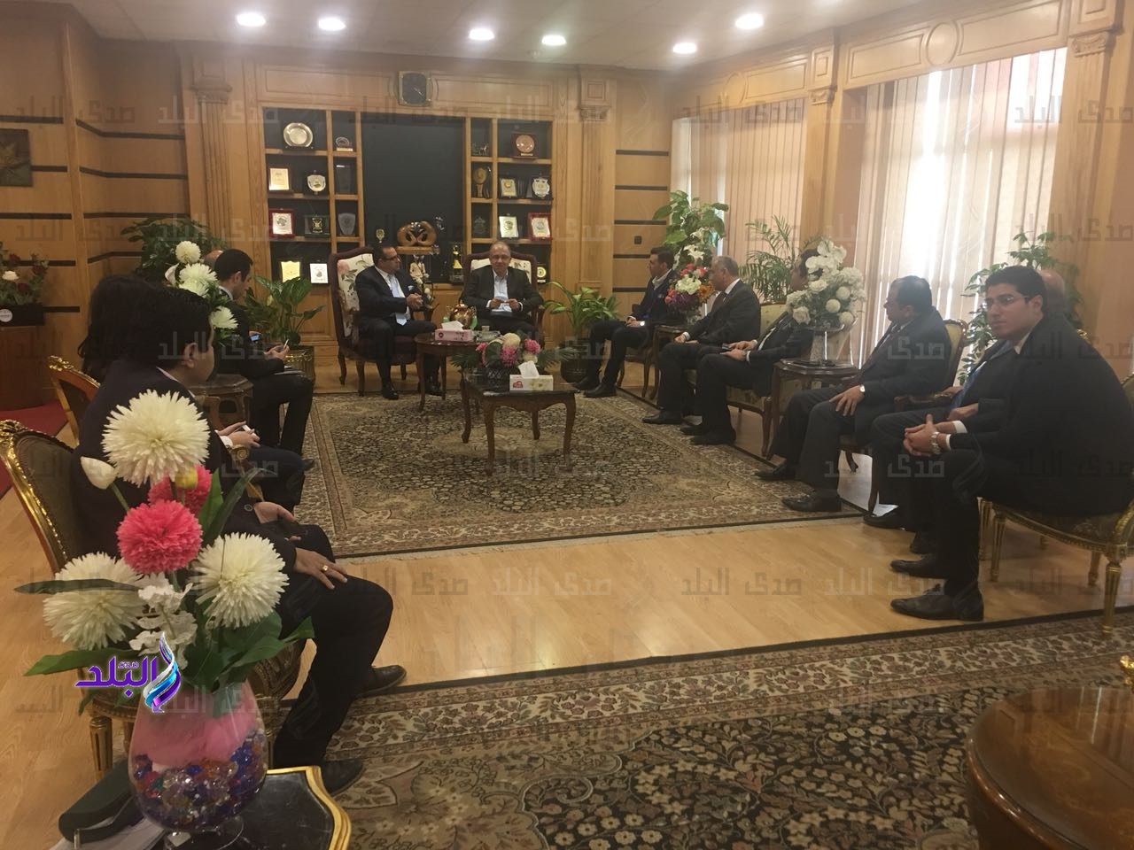 رئيس الجامعه يستقبل محمد السويدى رئيس ائتلاف دعم مصر