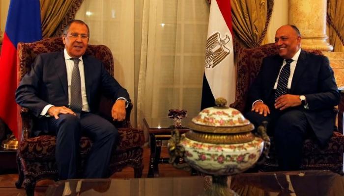 صورة أرشيفية للقاء سابق بين شكري ولافروف