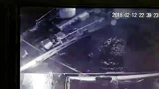 لحظة اصطدام سفينة تركية بأخرى يونانية