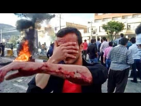 الشرطة الإيرانية تسحل الدراويش وآثار الماء على الأرض