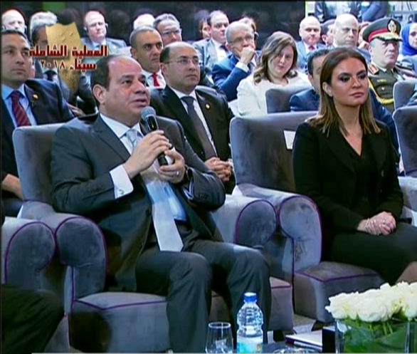 الرئيس عبد الفتاح السيسي وسحر نصر 