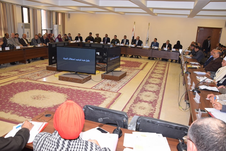 اجتماع المجلس التنفيذي بمحافظة بني سويف
