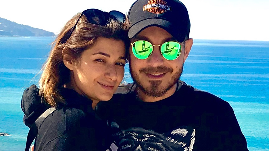 أحمد زاهر وزوجته