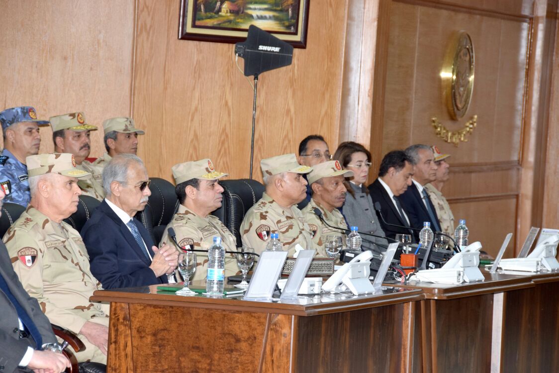 الرئيس السيسى خلال افتتاح قيادة قوات شرق القناة 