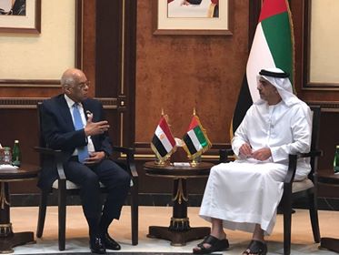 لقاء عبد العال مع وزير الداخلية الإماراتي 
