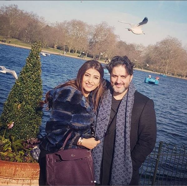 ملحم زين وزوجته