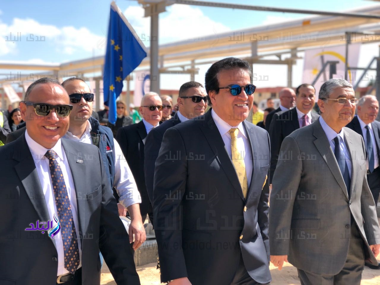 عبد الغفار خلال افتتاح محطة للطاقة الشمسية