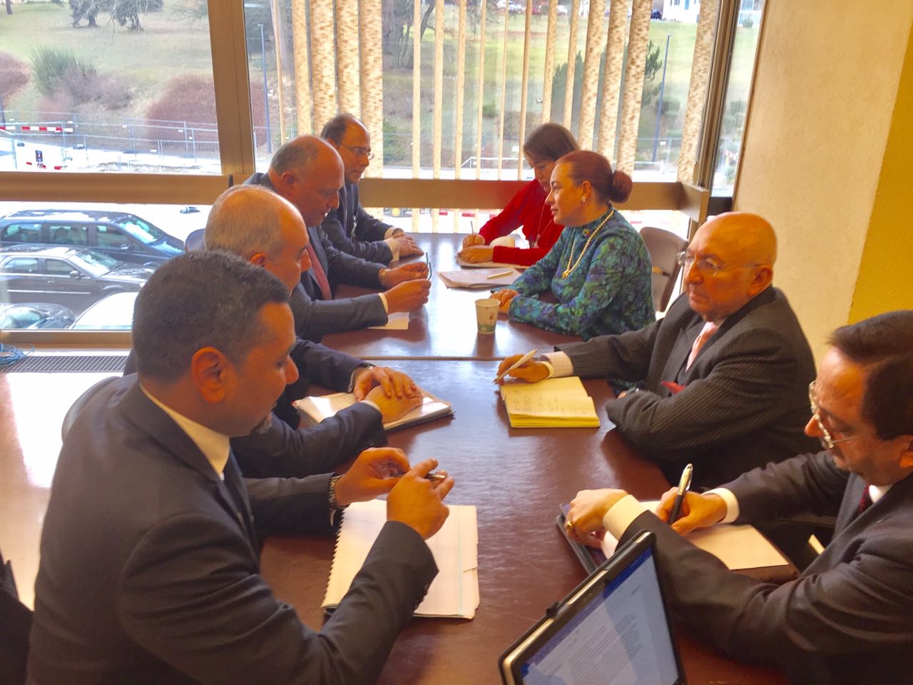 سامح شكرى و نظيرة الاكوادورى