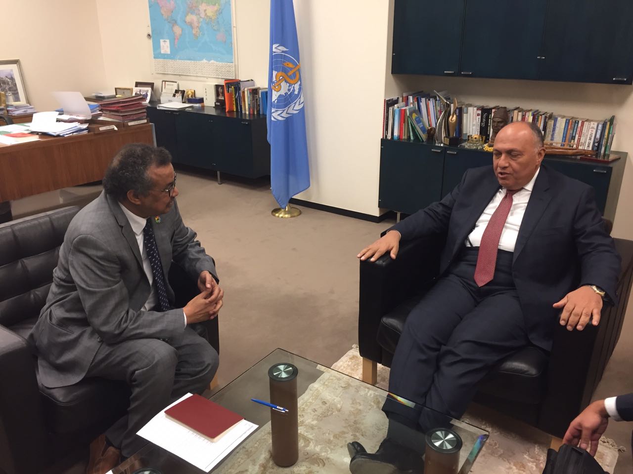 سامح شكري خلال اللقاء 