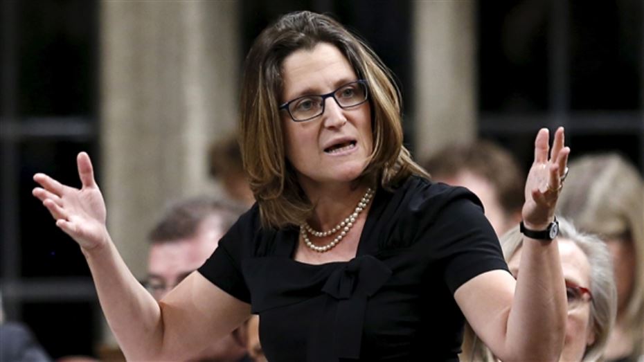 كريستيا فريلاند وزيرة الخارجية الكندية