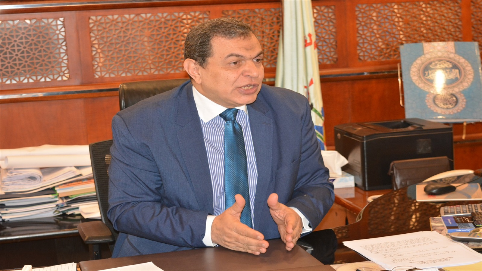 وزير القوي العاملة ، محمد سعفان