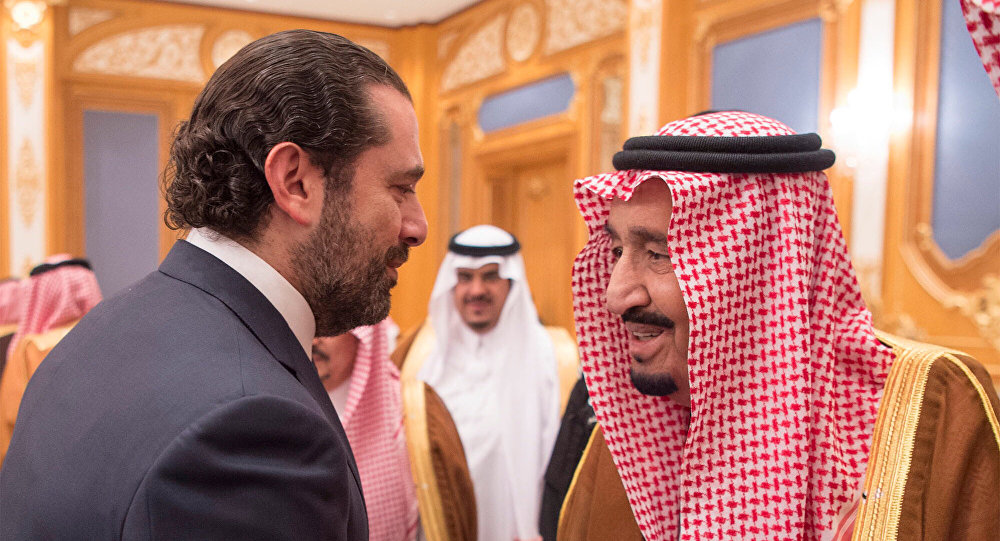 الملك سلمان مع الحريري الملك سلمان مع الحريري
