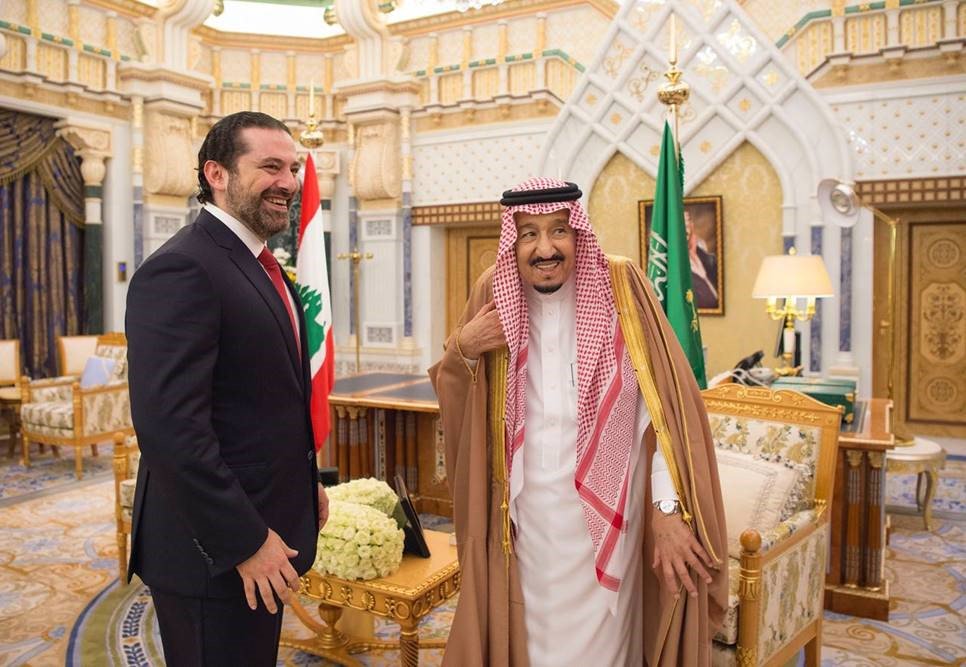 الملك سلمان مع الحريري الملك سلمان مع الحريري