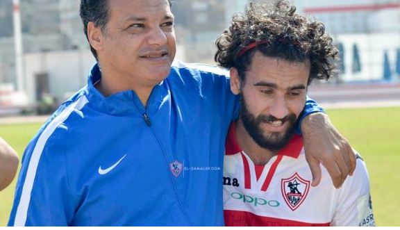 باسم مرسى مهاجم الزمالك مع ايهاب جلال