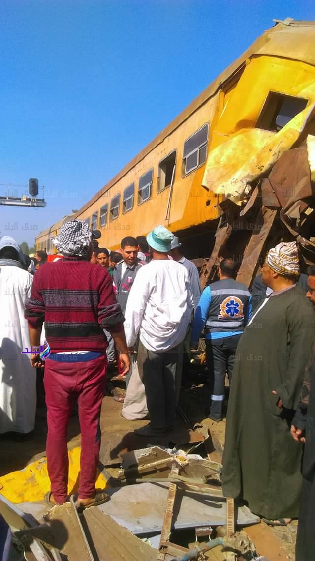 تصادم قطارين بالبحيرة