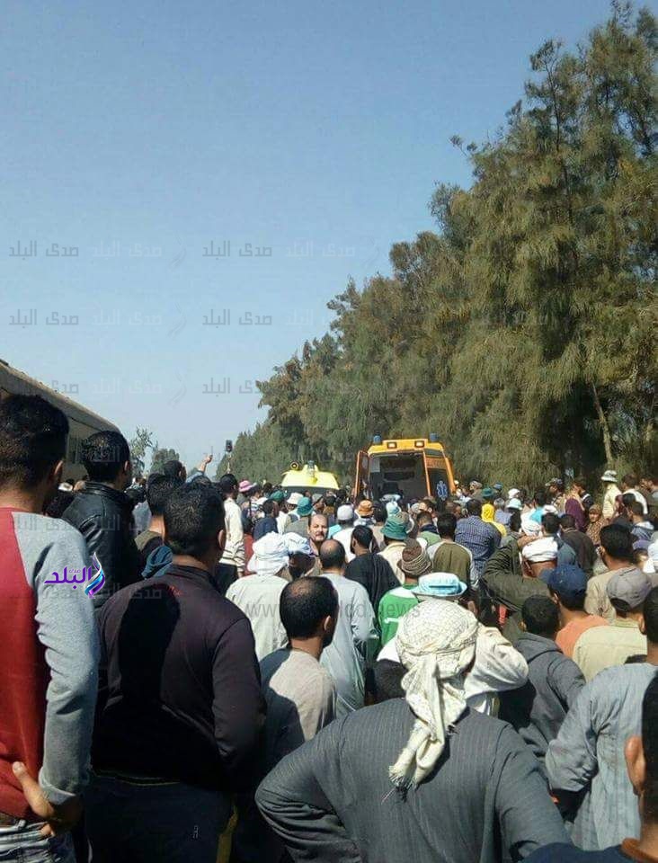 حادث تصادم قطارين بالبحيرة 