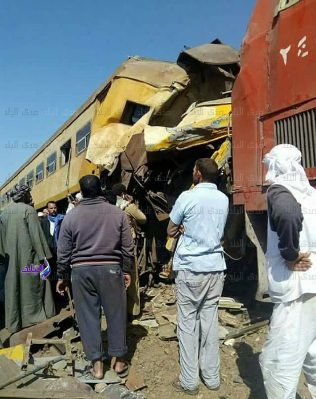 حادث تصادم قطارين بالبحيرة
