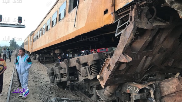حادث تصادم قطارين بمحافظة البحيرة