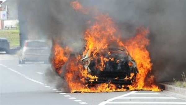 تفحم سيارة - ارشيفية