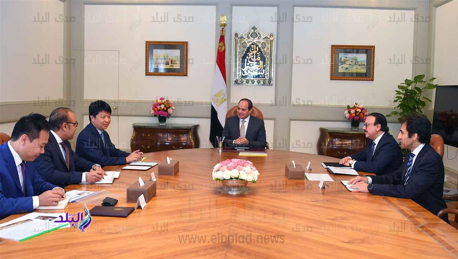 الرئيس السيسي خلال الاجتماع الرئيس السيسي خلال الاجتماع