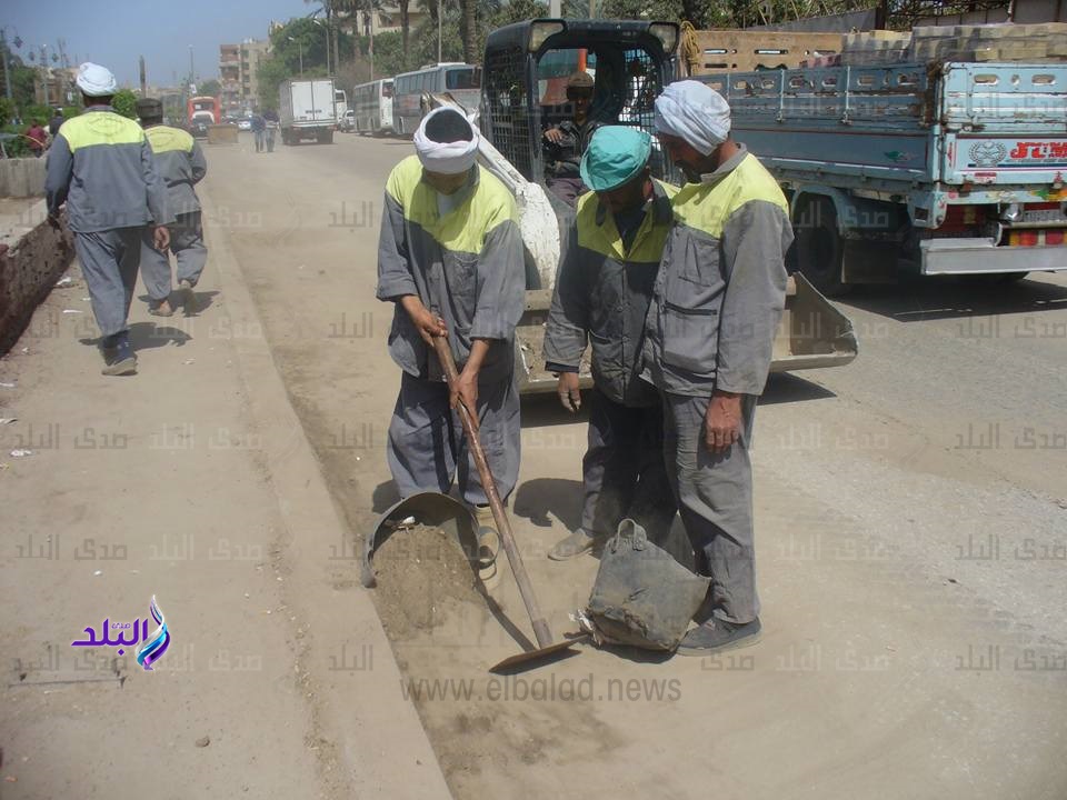 حملة نظافة وتشجير بطريق المنصوريه بالهرم