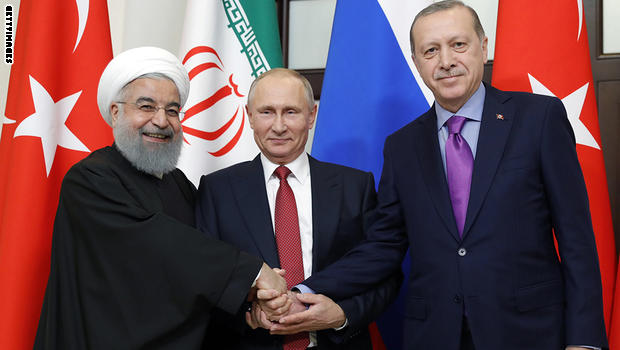 اردوغان وبوتين وروحاني اردوغان وبوتين وروحاني