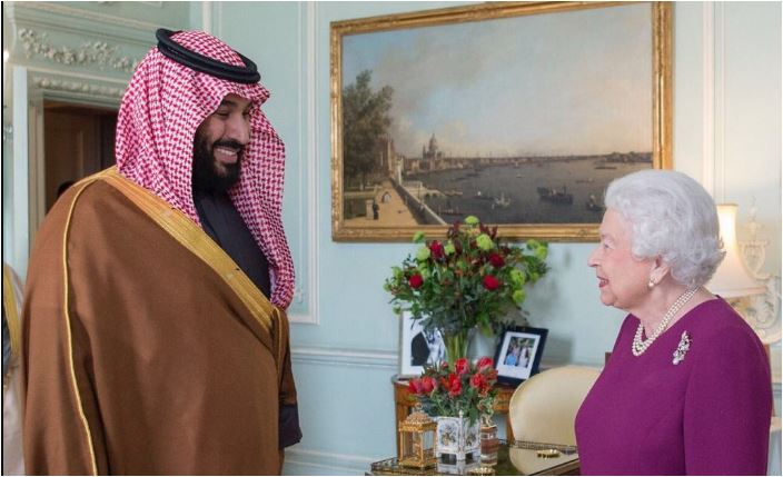 الملكة إليزابيث تستقبل ولي العهد السعودي الملكة إليزابيث تستقبل ولي العهد السعودي