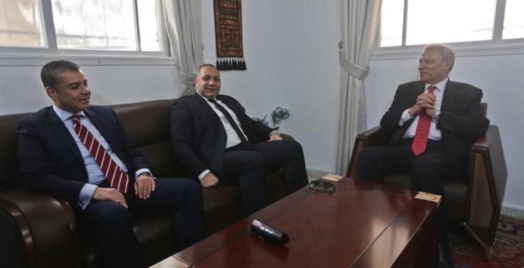 الوفد المصري يلتقي نائب رئيس الوزراء الفلسطيني في غزة