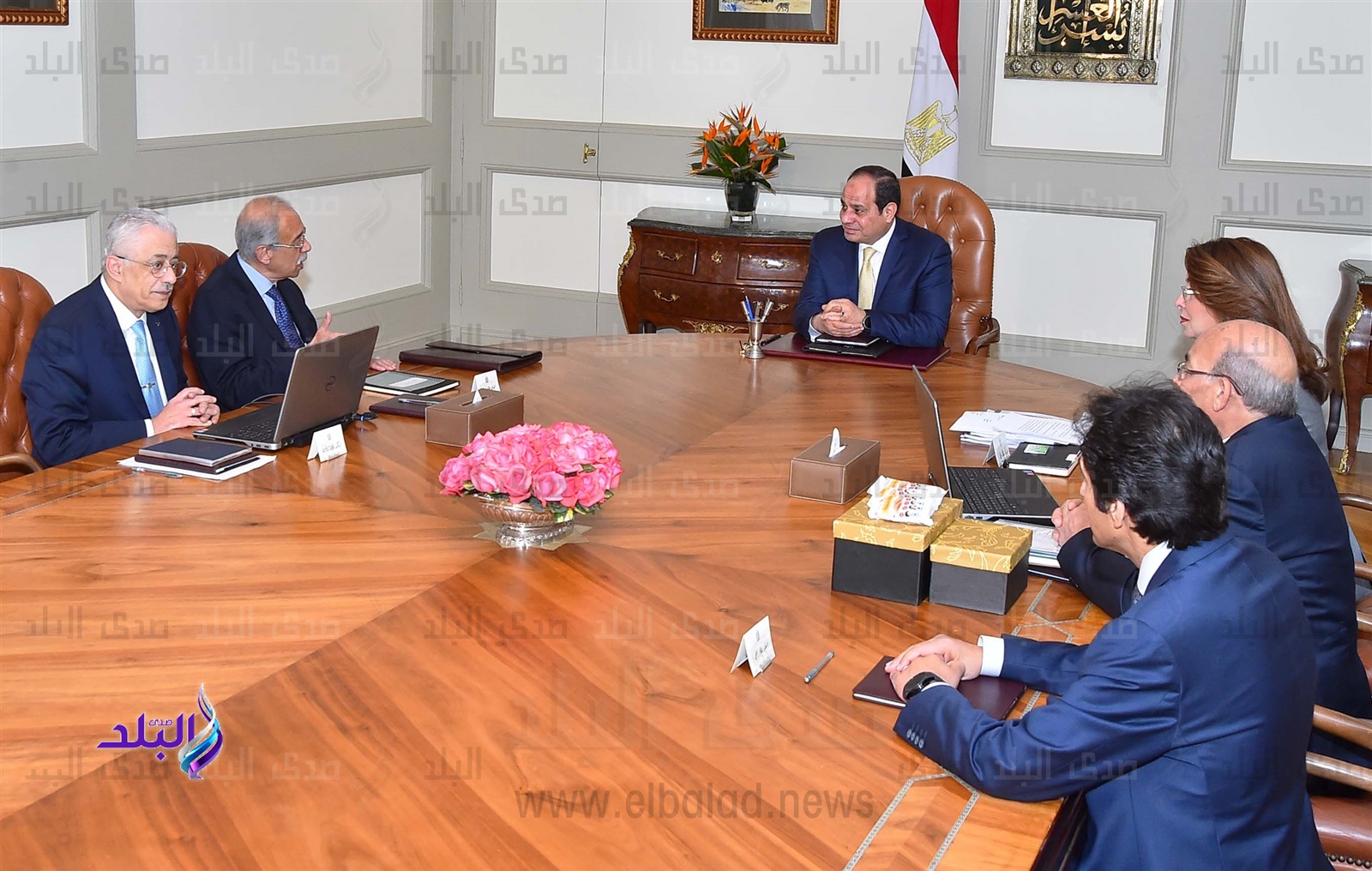 الرئيس عبد الفتاح السيسي خلال الاجتماع