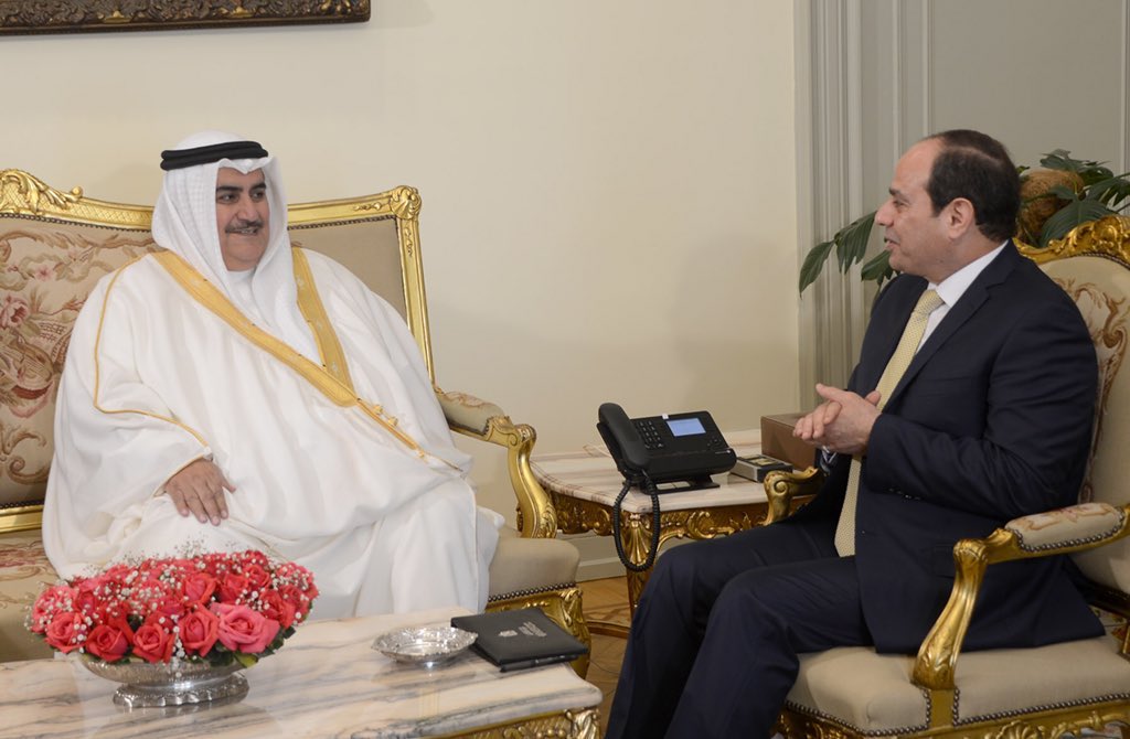 السيسي يستقبل وزير الخارجية البحريني السيسي يستقبل وزير الخارجية البحريني