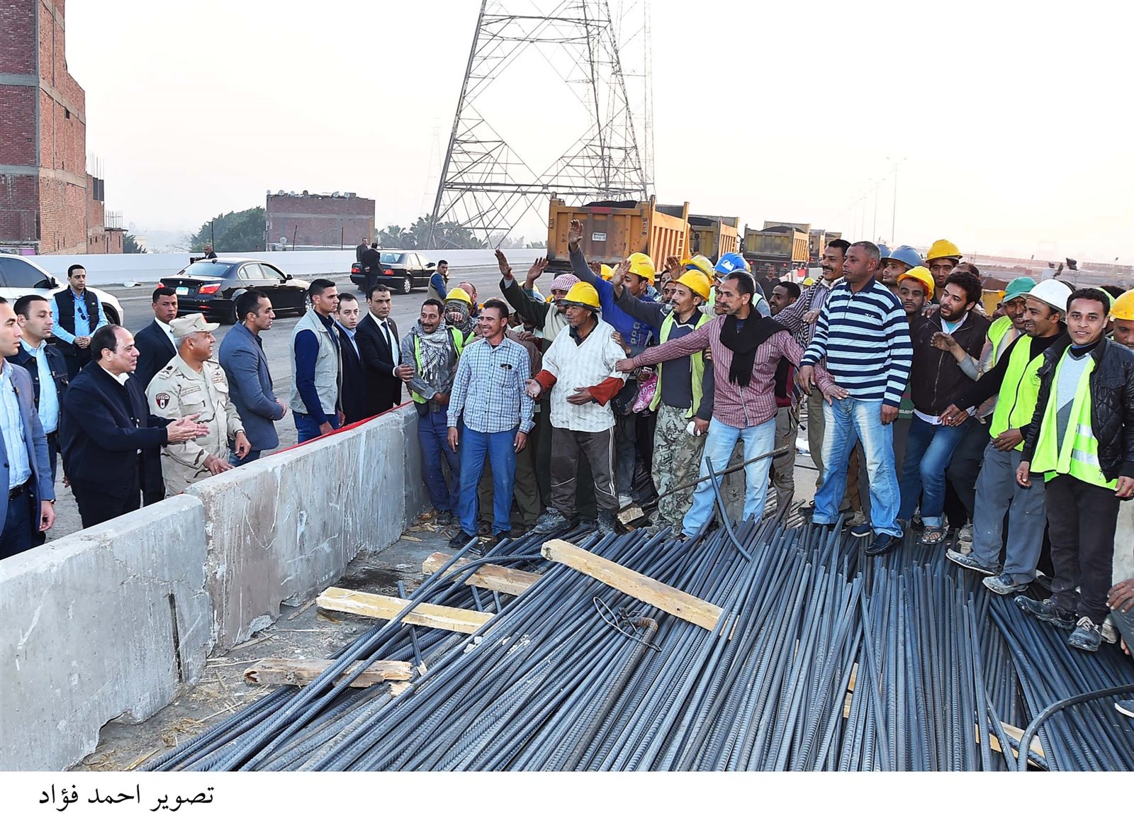 الرئيس عبد الفتاح السيسي أثناء الجولة