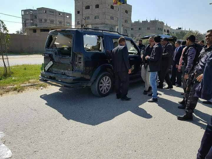 لقطات عقب فشل عملية أغتيال رئيس الوزراء الفلسطيني
